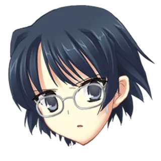 🎭 3690cd7b アニメ, 女の子, メガネ, 汗 telegram sticker