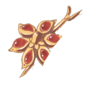 🎭 a967f7c7 ジュエリー, 宝石, 花, 金色, 赤, アクセサリー telegram sticker