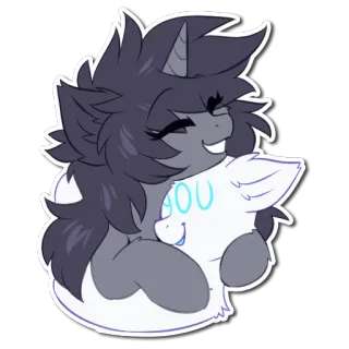 🤗 1038d719 Goo abrazo, lindo, dibujos animados, anime whatsapp sticker