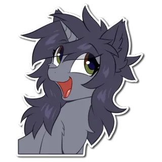 😃 5f39a31b dibujo animado, poni, animal, pegatina whatsapp sticker