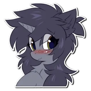 😳 8768432c Furry, Anthro, Animal, Dibujo animado, Pegatina, Pony, Yegua whatsapp sticker