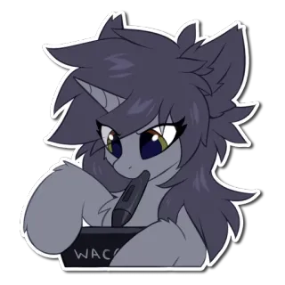 ✍️ 99b73a6c WAC Poni, Antro, Furry, Dibujo, Arte digital whatsapp sticker