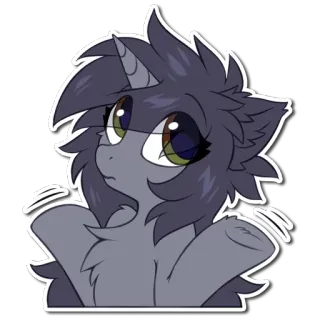 🤨 d53a215a Dibujos animados, Unicornio, Animal, Furry, Fantasía whatsapp sticker