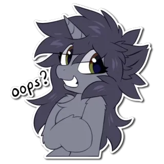 😅 dbdb6508 oops? Poni, Dibujos animados, Lindo, Pegatina, Anime whatsapp sticker