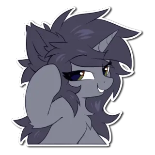 🧐 e0996fa3 Poni, Unicornio, Dibujos animados, Pegatina, Furry whatsapp sticker