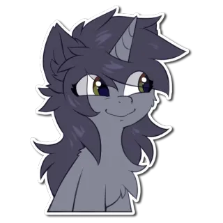 🙃 ee4d6f50 poni, dibujos animados, pegatina, animal, dibujo, furry whatsapp sticker