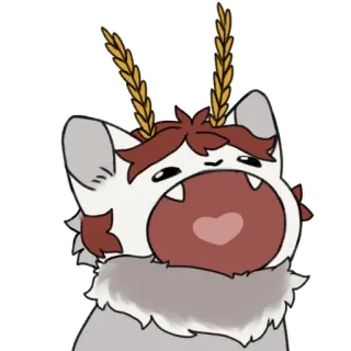 😮 553383d3 Furry, Animal, Fofo, Chibi, Monstro, Kawaii telegram sticker