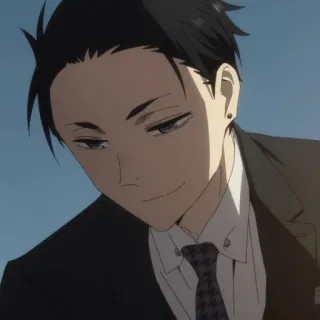 💰 0a52b586 anime, karakter, ganteng, pria, setelan, dasi, formal, serius whatsapp sticker