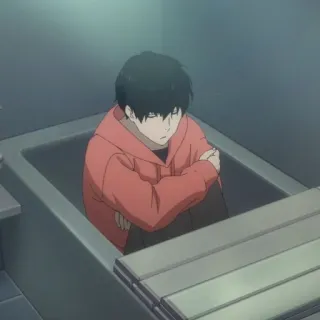 💰 194fcab5 Anime, Anak laki-laki, Kesepian, Sedih, Bak mandi, Pria whatsapp sticker