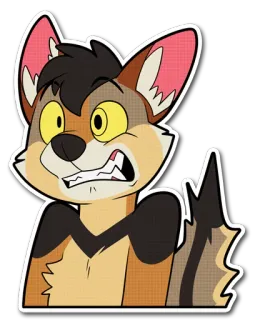 😱 15626332 Furry, Dibujos animados, Animal, Antropomorfo, Zorro, Personaje telegram sticker