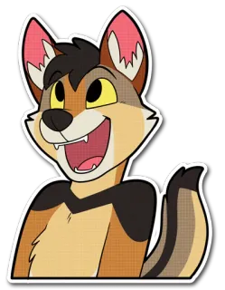 😃 5c4bc3aa Dibujos animados, Furry, Animal, Perro, Mamífero, Antropomorfo telegram sticker