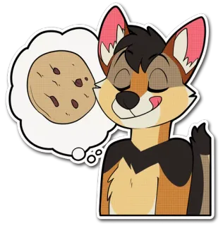 🍪 eb955c0b galleta, animal, furry, sueño, comida telegram sticker