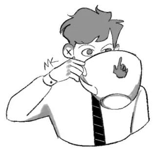 👀 68110a93 dedo corazón, ofensivo, grosero, gesto, sticker, ilustración whatsapp sticker