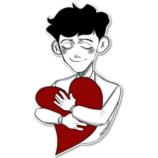 ❤️ 933971a2 corazón, amor, abrazo, abrazo, cariño, dibujo animado, persona whatsapp sticker