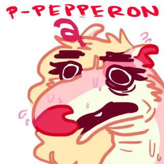 💦 e4fb153e P-PEPPERONI Dessin animé, Animal, Effet vieilli, Drôle, Mème whatsapp sticker