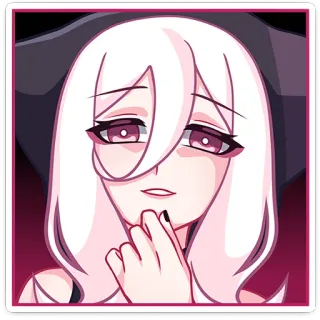 😔 3c892f67 anime, girl, cartoon, cute, female, person, woman telegram sticker