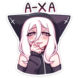 😅 428de178 A=XA anime girl, hoodie, cute, sticker telegram sticker