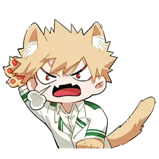 😠 94480b6f Bakugo Katsuki My Hero Academia Anime, Manga, Héros, Chat, En colère telegram sticker