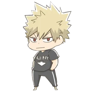 😐 9fffad3b Katsuki Bakugo My Hero Academia aji fry Anime, Personnage, Manga, Héros, Katsuki telegram sticker