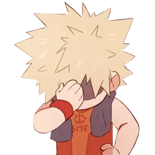 🤦 b6c911da Katsuki Bakugo My Hero Academia BITE Anime, Manga, My Hero Academia, Bakugo, Colère telegram sticker
