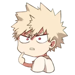 🤨 c2a8543f Bakugo Katsuki My Hero Academia Anime, Manga, Héros, En colère, My Hero Academia, Bakugo telegram sticker