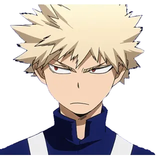 😞 0de6336e Katsuki Bakugo My Hero Academia anime, character, My Hero Academia, Bakugo, Katsuki Bakugo telegram sticker
