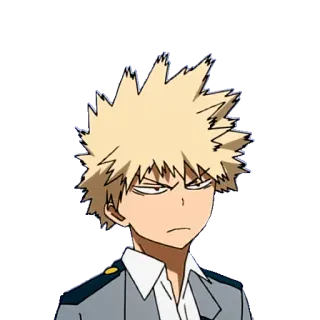 🧐 19bbcc00 Katsuki Bakugo My Hero Academia anime, character, katsuki bakugo, my hero academia, angry, spiky hair telegram sticker