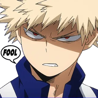 🤬 29358969 Bakugo Katsuki My Hero Academia FOOL anime, my hero academia, bakugo, katsuki, fool telegram sticker