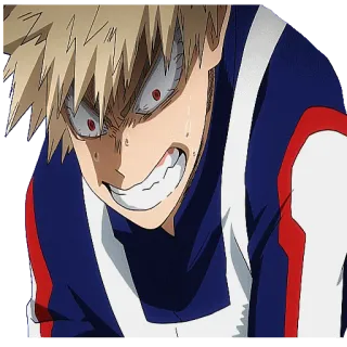 🥴 4b5e8636 Bakugo Katsuki My Hero Academia anime, manga, bakugo, my hero academia, angry telegram sticker