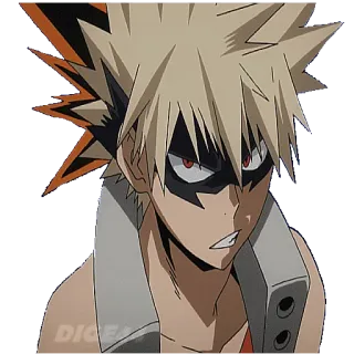 😠 95c0ebfb Katsuki Bakugo My Hero Academia anime, my hero academia, katsuki bakugo, sticker, character telegram sticker