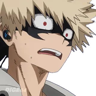 😱 d67625aa Bakugo My Hero Academia anime, my hero academia, bakugo, character, cartoon telegram sticker