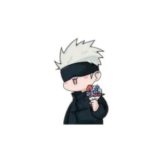 🌐 94f36062 Satoru Gojo Jujutsu Kaisen อนิเมะ, ดอกไม้, น่ารัก, โกะโจ, ซาโตรุ telegram sticker
