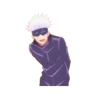 🌐 d7159b33 Satoru Gojo Jujutsu Kaisen อนิเมะ, โกโจ, ซาโตรุ, มหาเวทย์ผนึกมาร, ตัวละคร telegram sticker