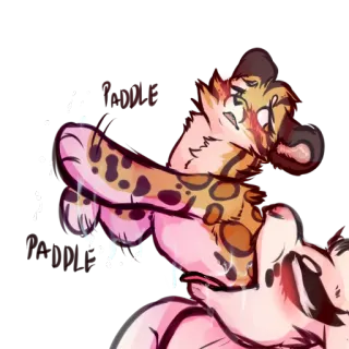 😺 941573c9 豹, 毛茸茸, 动物, 可爱, 角色, 卡通 whatsapp sticker