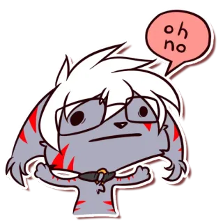 ☹ 1336872b oh no アニメ, ステッカー, 獣人, まずい, ネコ telegram sticker