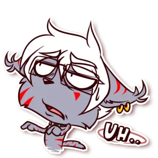 ❕ 1747f172 UH.. 獣人, ケモノ, 疲れた, 疲弊, 猫, アニメ telegram sticker