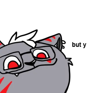 🤷‍♂️ 2fd7eb7d 猫, 眼鏡, 漫画, ステッカー, 動物, 灰色の猫 telegram sticker