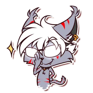 😎 42cd7d88 猫, 漫画, 眼鏡, ステッカー, 動物, 可愛い, 毛むくじゃら telegram sticker