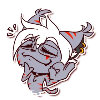 👌 516514bf 猫, マンガ, 中指, ステッカー telegram sticker