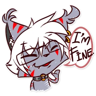 👍 8f3c5d03 I'm Fine. アニメ, 獣人, 表情, 感情, 態度 telegram sticker