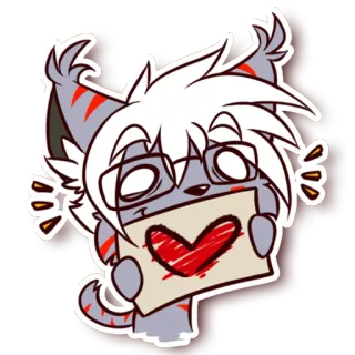❤ aecc57cb 漫画, かわいい, ハート, 動物, 愛, キャラクター telegram sticker