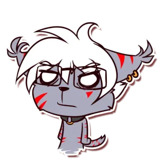 🤨 ff4da336 漫画, ケモノ, 擬人化, 動物, キャラクター telegram sticker