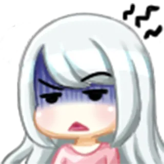 😒 67861dd8 anime, manga, emoticon, sticker, annoyed, facial expression telegram sticker