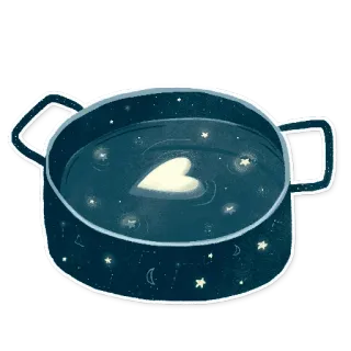 💜 94a3cde3 hati, bintang, pot, air, angkasa, cinta, luar angkasa telegram sticker