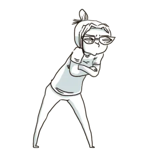 👀 c0a30ef9 cartoon, character, angry, person, glasses, attitude whatsapp sticker