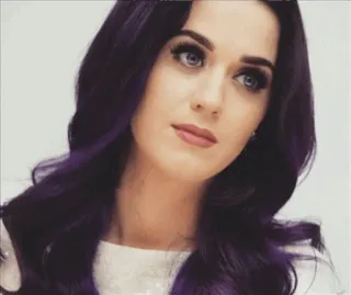 🍦 9d5f6aa1 Katy Perry chanteur, célébrité, femme, portrait, cheveux violets whatsapp sticker