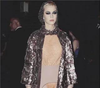 🦇 dc324fb2 Katy Perry Katy Perry, chanteuse, célébrité, capuche, paillettes, sequins whatsapp sticker