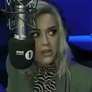 ✨ 25fe1470 Katy Perry 가수, 유명인, 팝스타, 라디오, BBC Radio 1, 인물 사진 telegram sticker