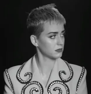 ✨ a8c9356e Katy Perry 가수, 팝스타, 유명인, 연예인, 여자, 배우, 짧은 머리 telegram sticker