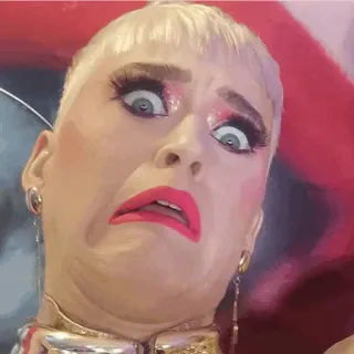 ✨ c3050223 Katy Perry 가수, 팝, 유명인, 얼굴, 웃긴, 표정 telegram sticker